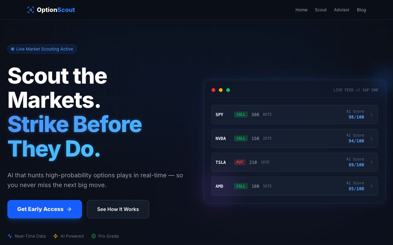 Preview of optionscout.ai